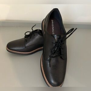 Cole Haan Women’s Black Leather Lace-up Oxfords Size 5.5